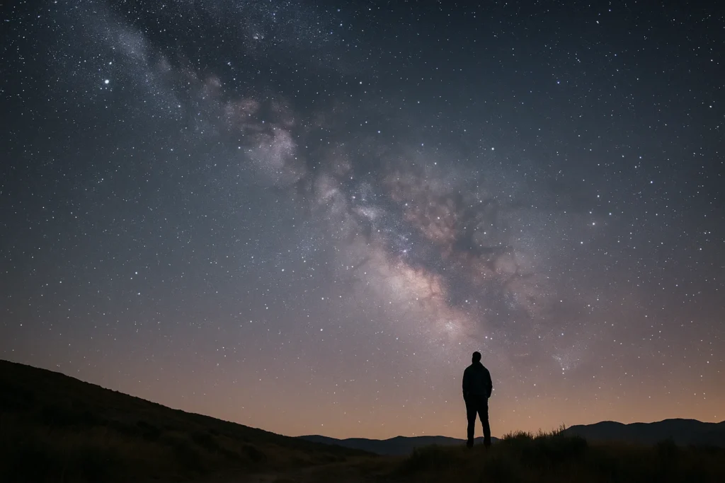 night sky captions