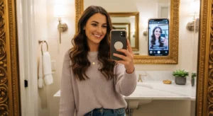 mirror selfie captions