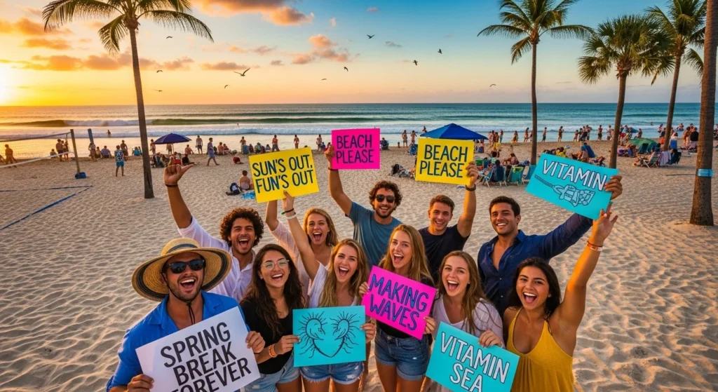 spring break captions